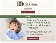 Tablet Screenshot of parkviewdentalofhutchinson.com